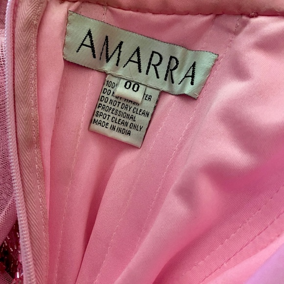 Amarra pink beaded formal gown